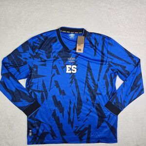 Umbro El Salvador Long Sleeve Home Soccer Jersey 23/24 Mens 2XL La Selecta $90